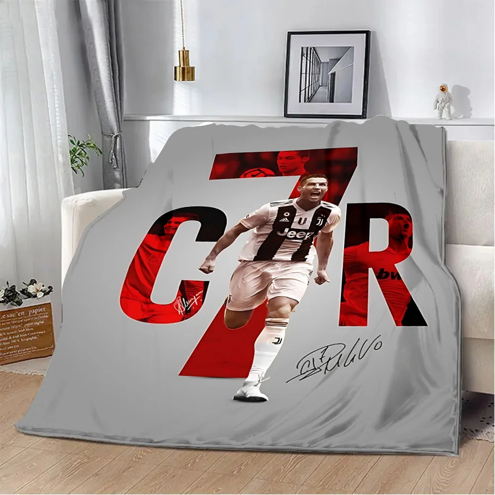 Printed Blanket Football star CR7 R-RonaldoS Blankets Warm Blanket Soft and Comfortable Blanket Home Travel Birthday Gift 2