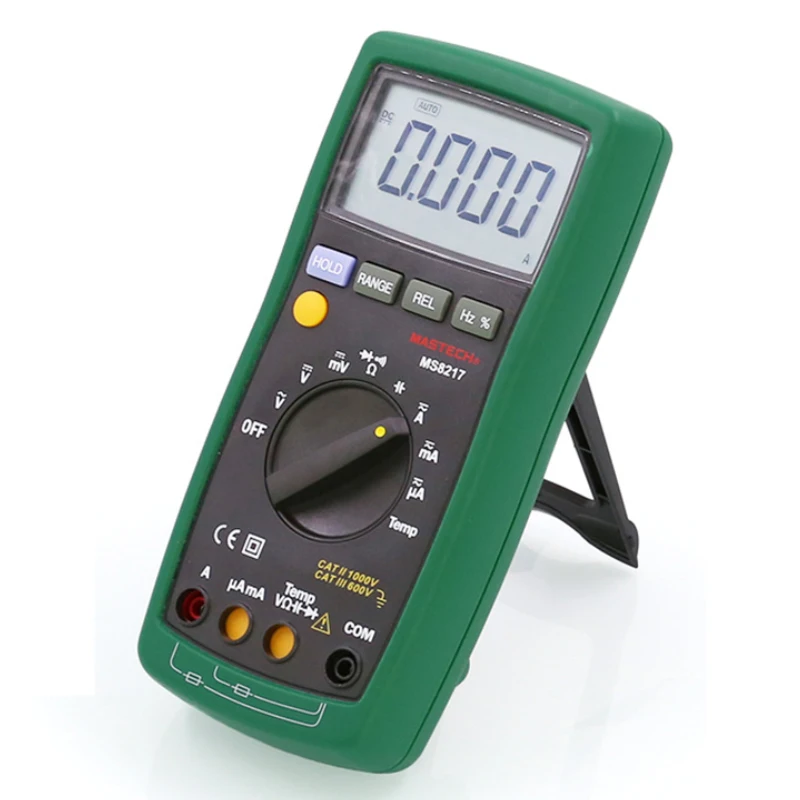 MASTECH MS8217 Digital Multimeter AC/DC Voltage AC/DC Current Resistance Capacitance Tester with Temperature Measurement