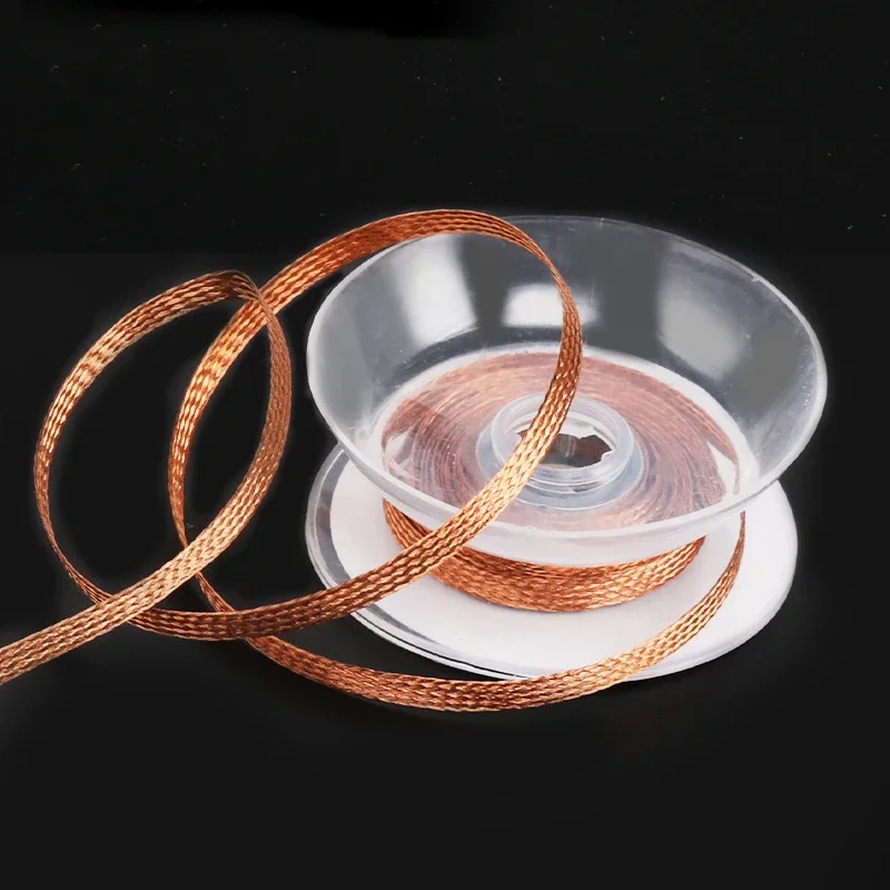 1/4pcs Desoldering Braid Welding Solder 1.5M 1mm 1.5mm 2mm 2.5mm 3mm 3.5mm Remover Wick Wire Lead Cord Flux Repair Tool soldering wire desoldering braid soldering tin wire solder remover soldering rods soldering repair tool desoldering mesh braid