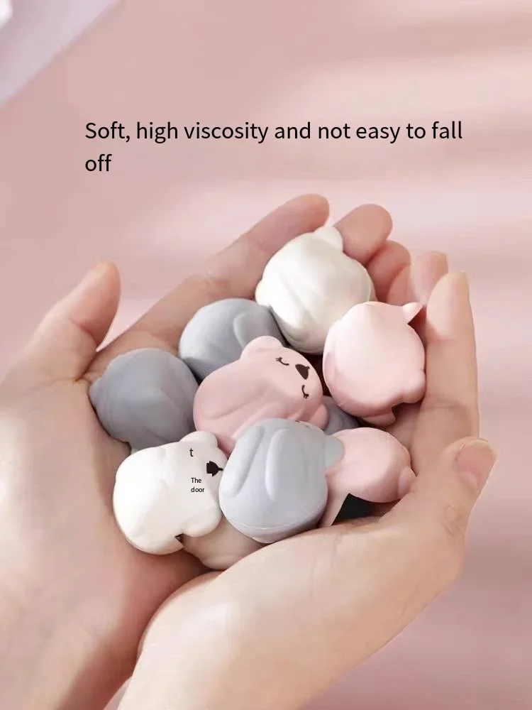 4PCS Children's anti-collision Horn Safety to Protect the Baby From Harm Animal Cartoon Shape Silicone Horn to Protect the Baby