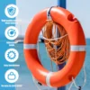 316 Stainless Steel Ship Lifebuoy Bracket  Horseshoe Lifebuoy Holder Kit Angle Adjustable Lifebuoy Ring Bracket Portable 4