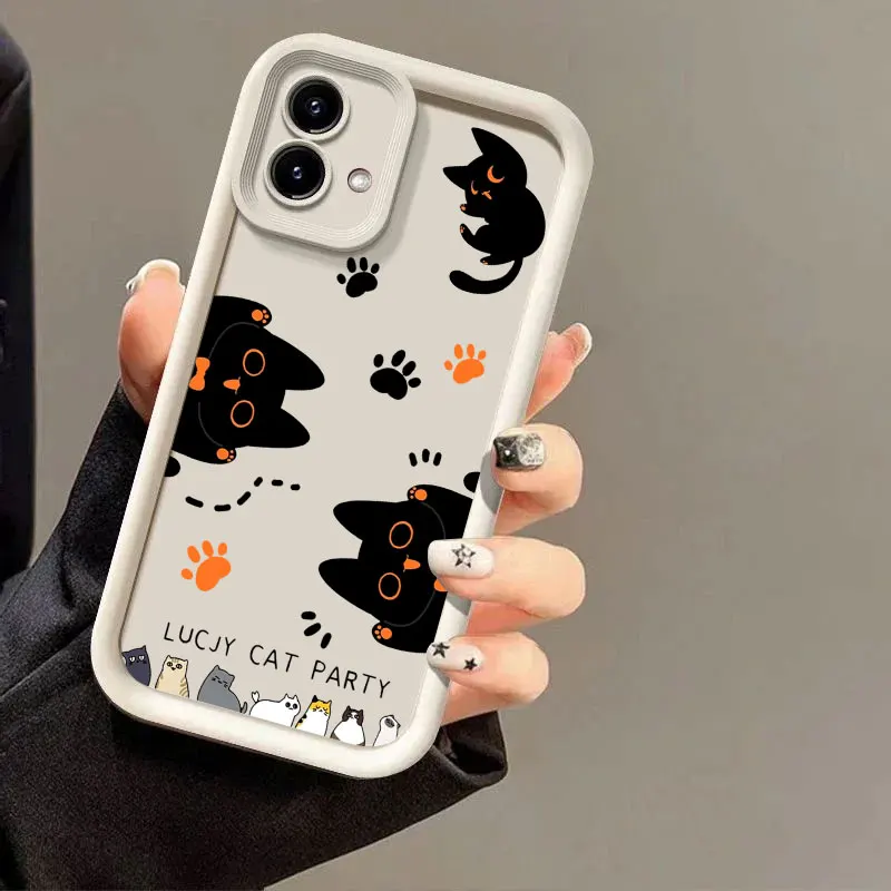 Charming Black Cat Soft Silicone Phone Case Cover