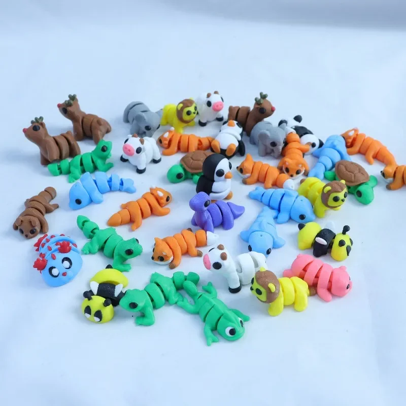 Whimsical 3D Printed Animal Figurine Ornaments – Durable & Fun Party Decor