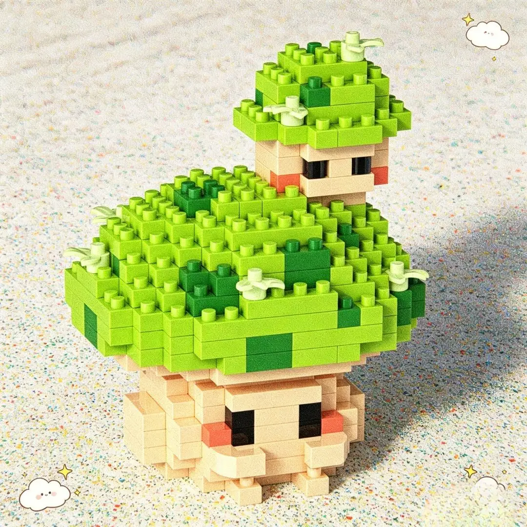 305pcs 버섯 3D 퍼즐 빌딩 블록 장난감, DIY 크리 에이 티브 분재 장식품 홈 장식, 크리스마스 할로윈 생일 선물