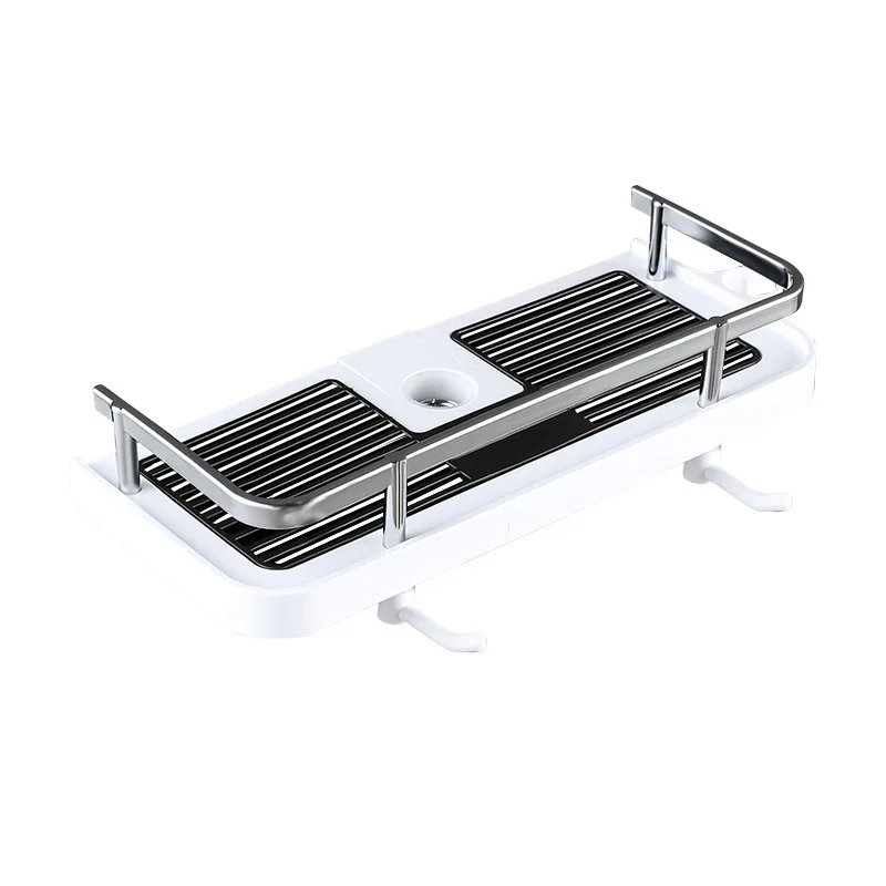 Toilet Storage Rack Bathtub Accessories Bathroom Lifting Rod No Punching Shelf in the Bathroom Support Tray Organization Home