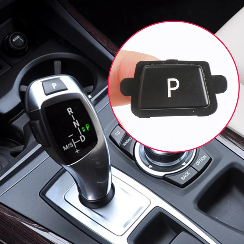 

For BMW X5 X6 E70 E71 2007-2013 Car Styling ABS Interior Electronic Gear Shift P Button Cover Trim Red Blue Black