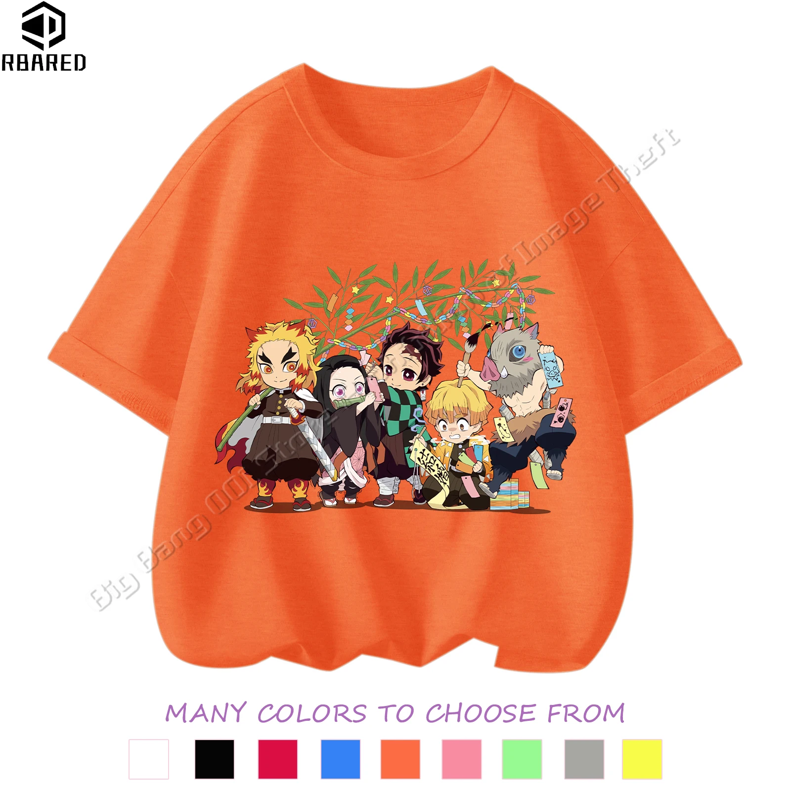 2024 2024 Kids Clothes Demon Slayer: Kimetsu No Yaiba Short Sleeve Summer Top Shirts Children's T-shirt MINISO Japanese Anime 2