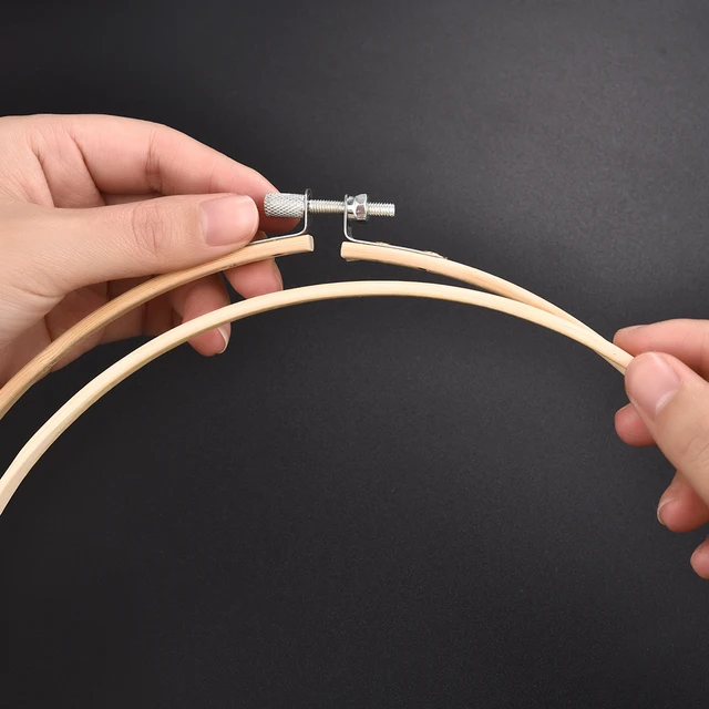 10 Cerchi Da Ricamo In Bambù 30cm - Anelli Per Punto Croce, Ideali Per Cucito E Decorazioni - Foto 10