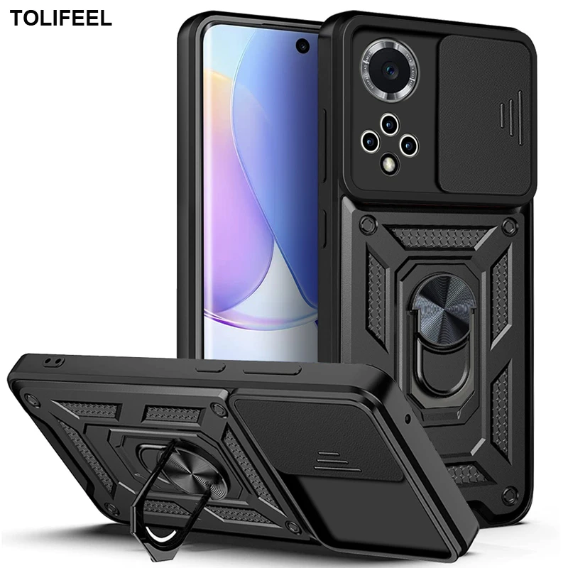 Slide Camera Lens Case For Huawei Nova 9 Luxury Shockproof Armor Cover For Huawei Nova 9 Nova9 Phone Back Coque Funda