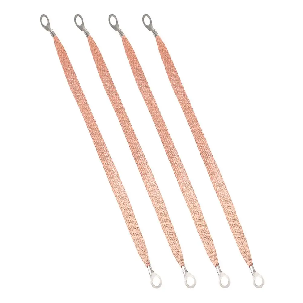 4 Pcs Cable Earthing Strap Clamps Cars Belt Accessories Pure Copper Automotive Ground Electric Wire Terminals