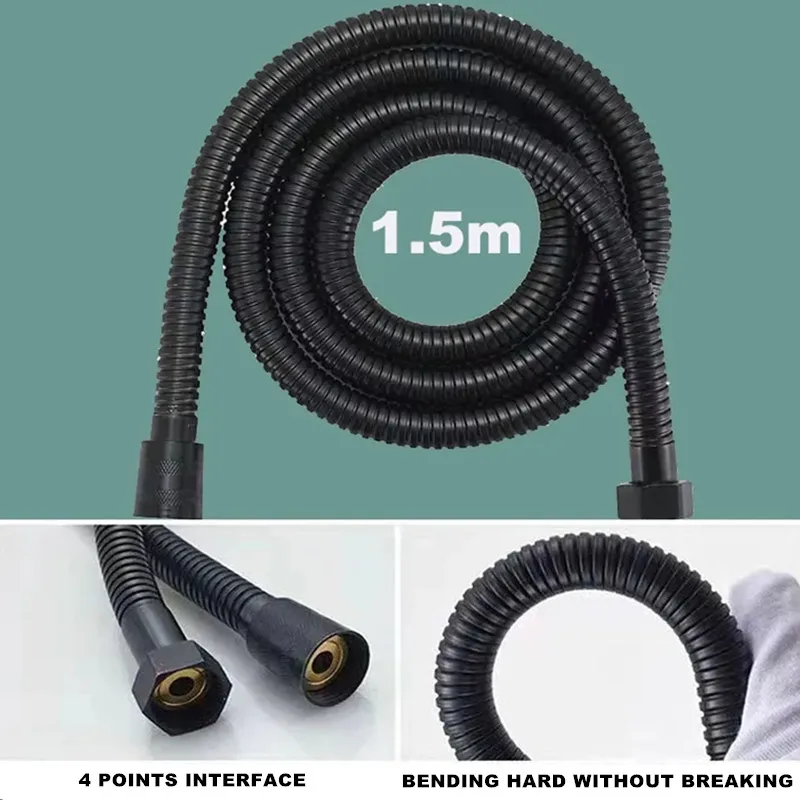 Shower Head 5 Modes Adjustable High Pressure Water Saving Water Massage Hook Hose Bathroom Accessories shower head shower nozzle