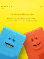 Fun Face Money Piggy Bank Eating Box Automatic Saving Bank Chewing Piggy Cat Safe Box Savings Money for Children Candy Machine 2