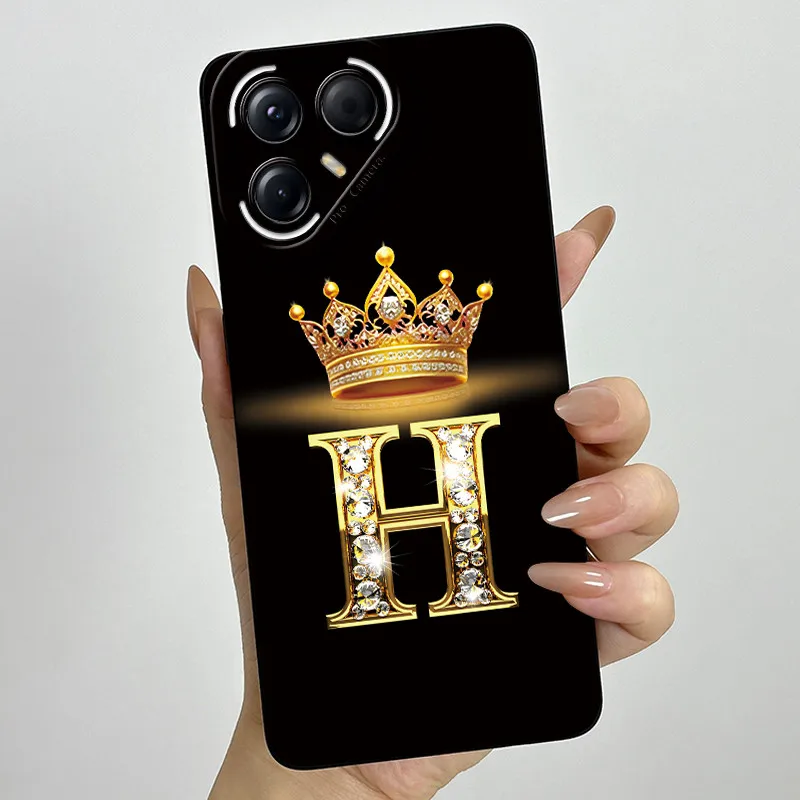Luxury Crown Letter Silicone Soft Phone Case - Shockproof Back Cover