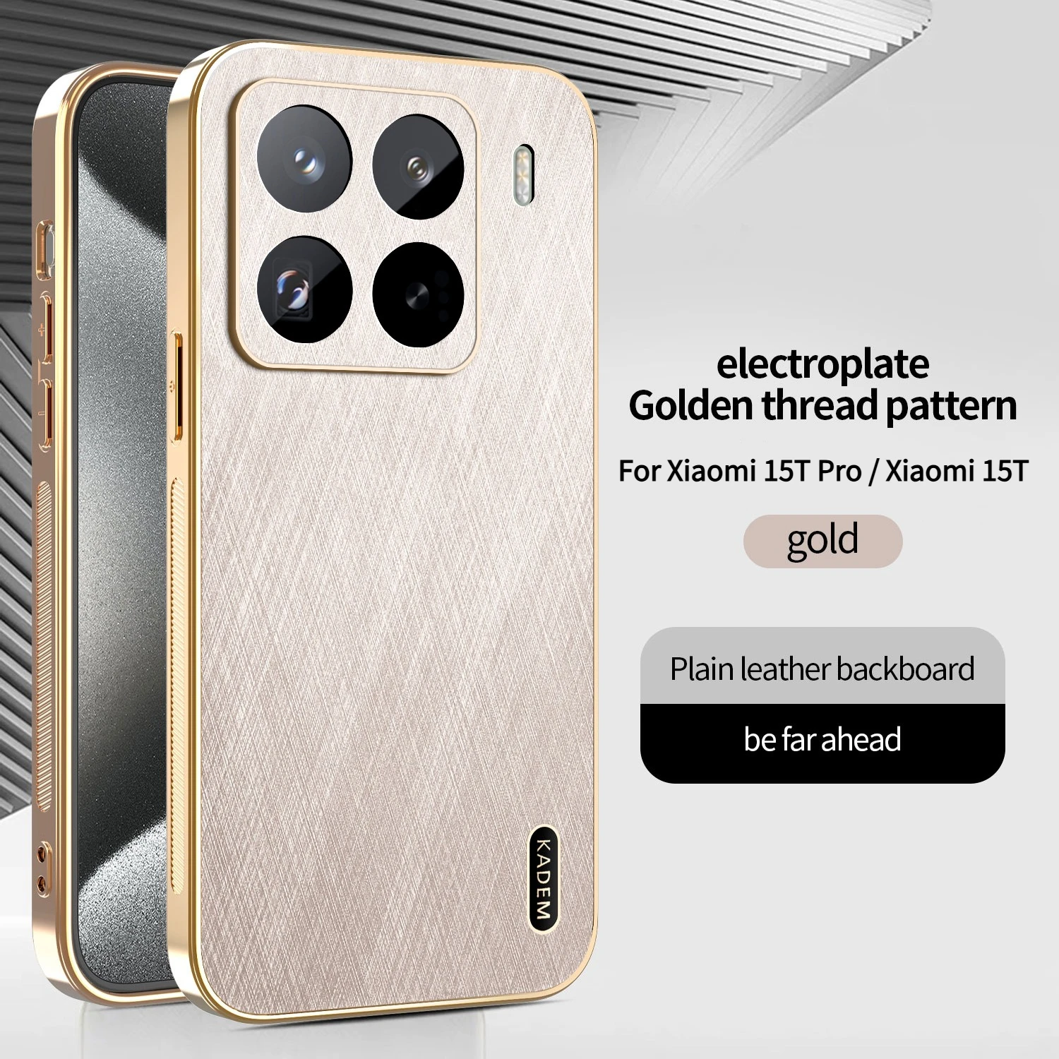 Luxury Magnetic Electroplating Gold Silk Pattern Anti-Fall Case - Shockproof Cover
