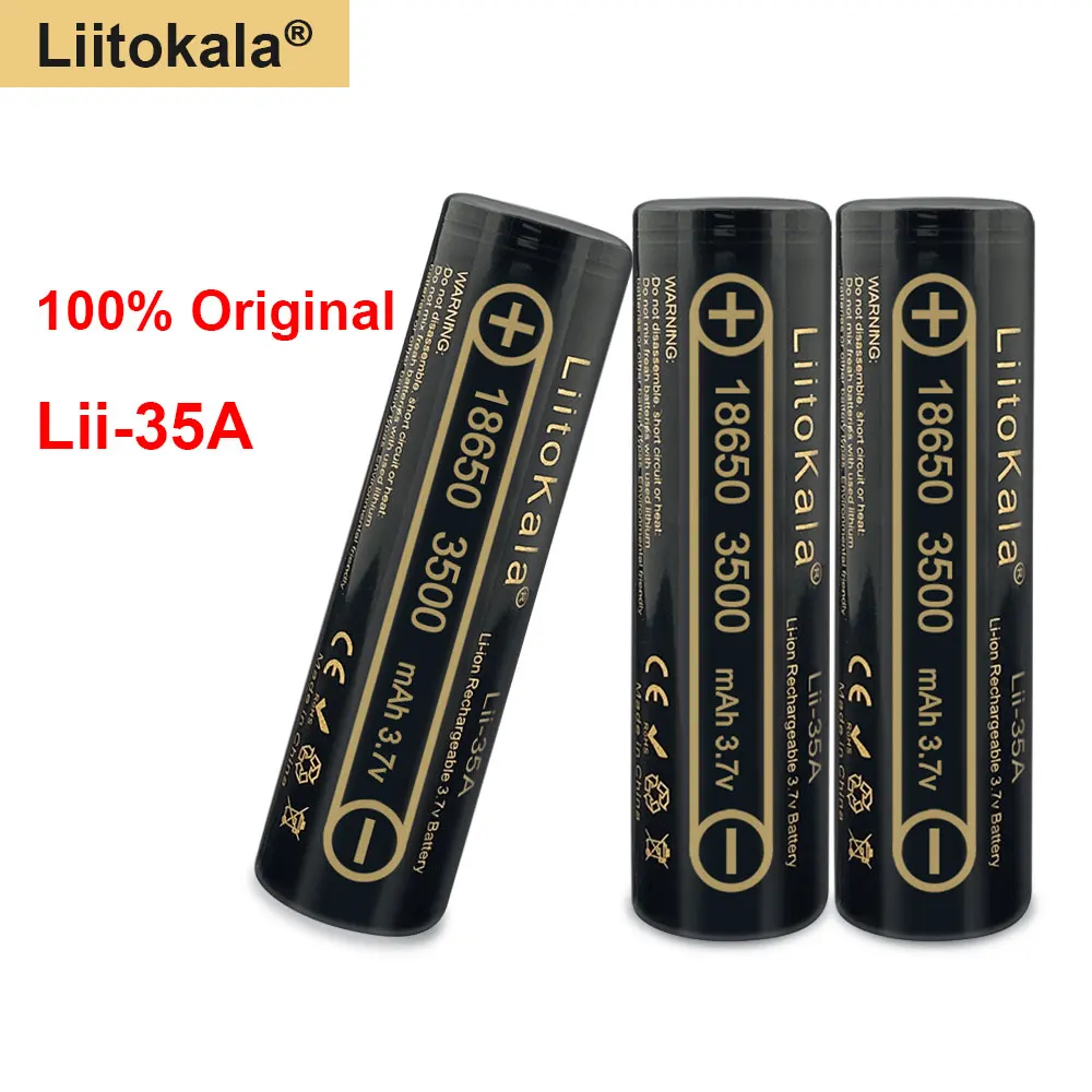 100% Originale Di Alta Qualità Liitokala 18650 Batteria 3.7V 3500Mah 18650 Batterie Ricaricabili Per Torcia Elettrica