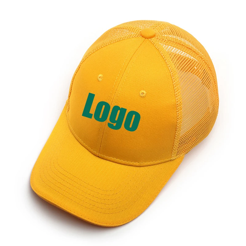 

customization Summer Cap Mesh Baseball Cap Pure Color Snapback Hat Sunhat