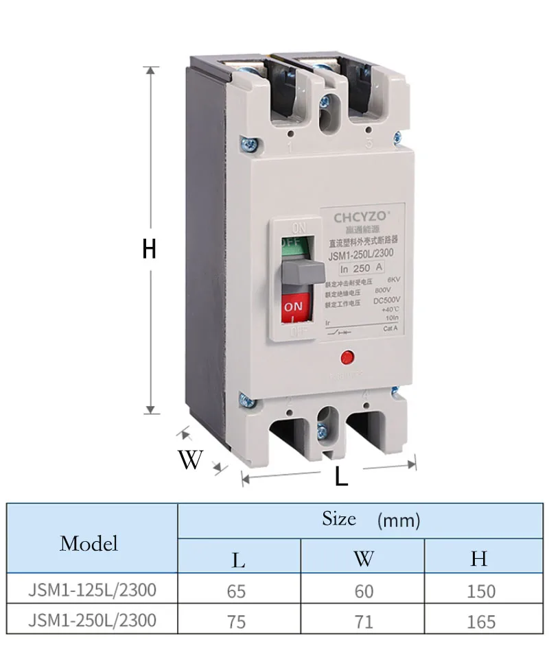 do interruptor dc500v do ar da caixa