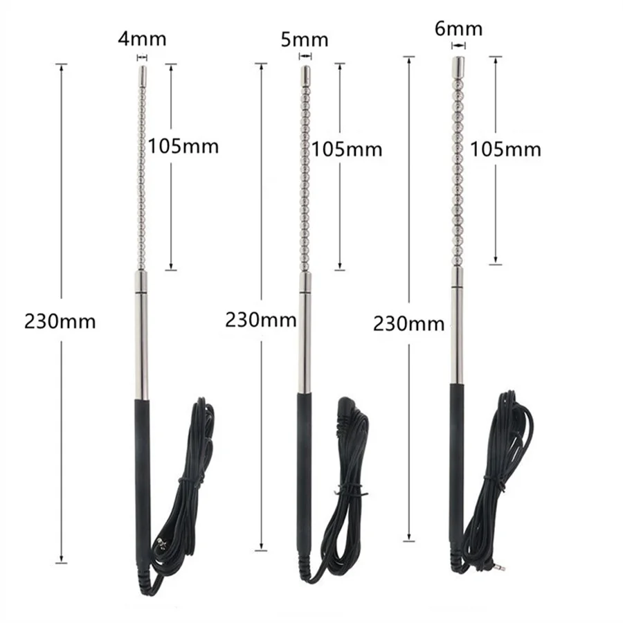 Electro Shock Urethral Catheter Sound Dilator Penis Plug Two-electrode Urethral Plug Horse Eye Stick Male Masturbator Sex Toys