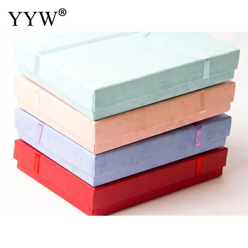 12PCs/Lot Jewelry Box Display Storage Holder Rings Earrings Bracelets Necklaces Gift Boxes Cardboard Bowknot Case Boxes Package