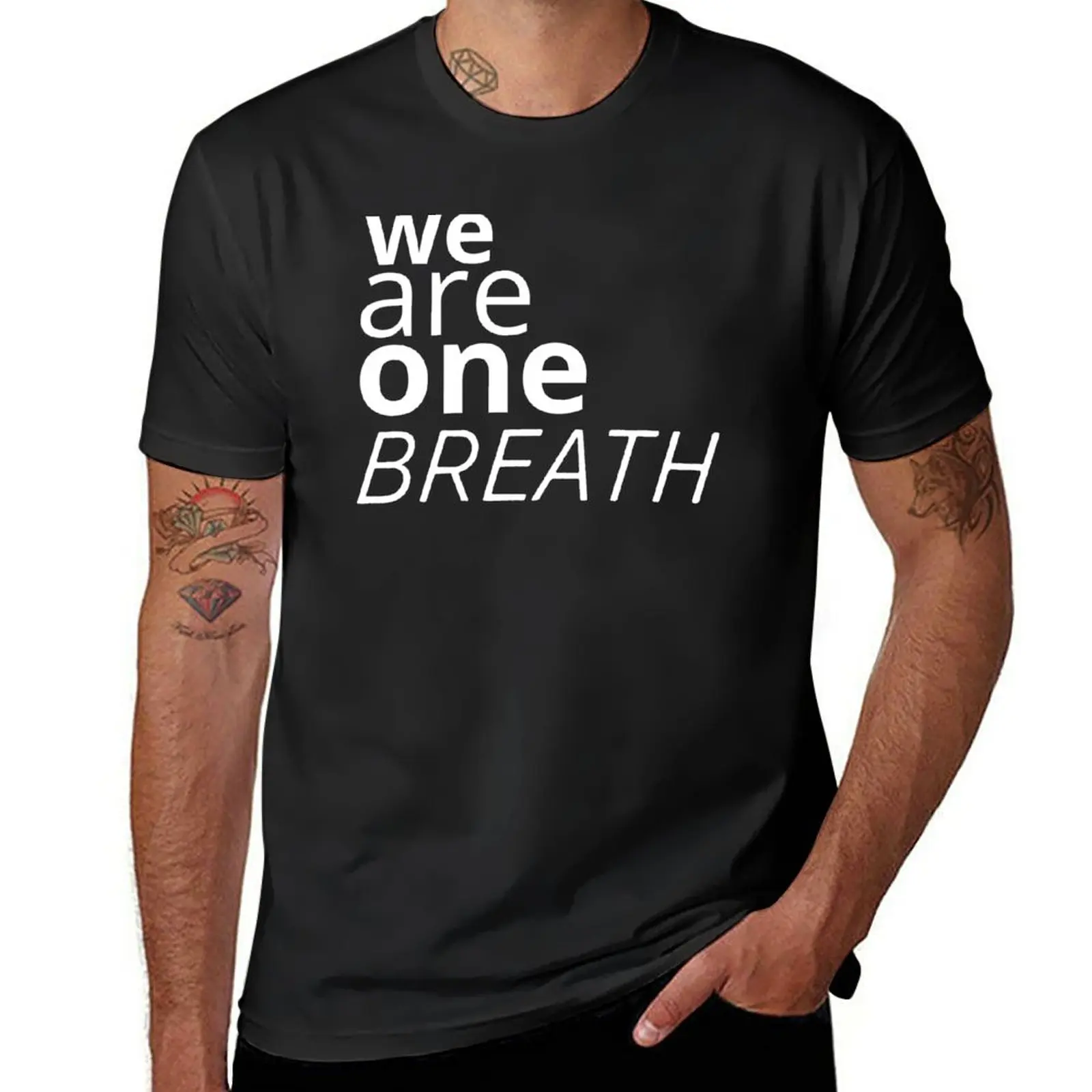 

New We Are One Breath Spiritual T-Shirt Blouse custom t shirts design your own blank t shirts mens graphic t-shirts