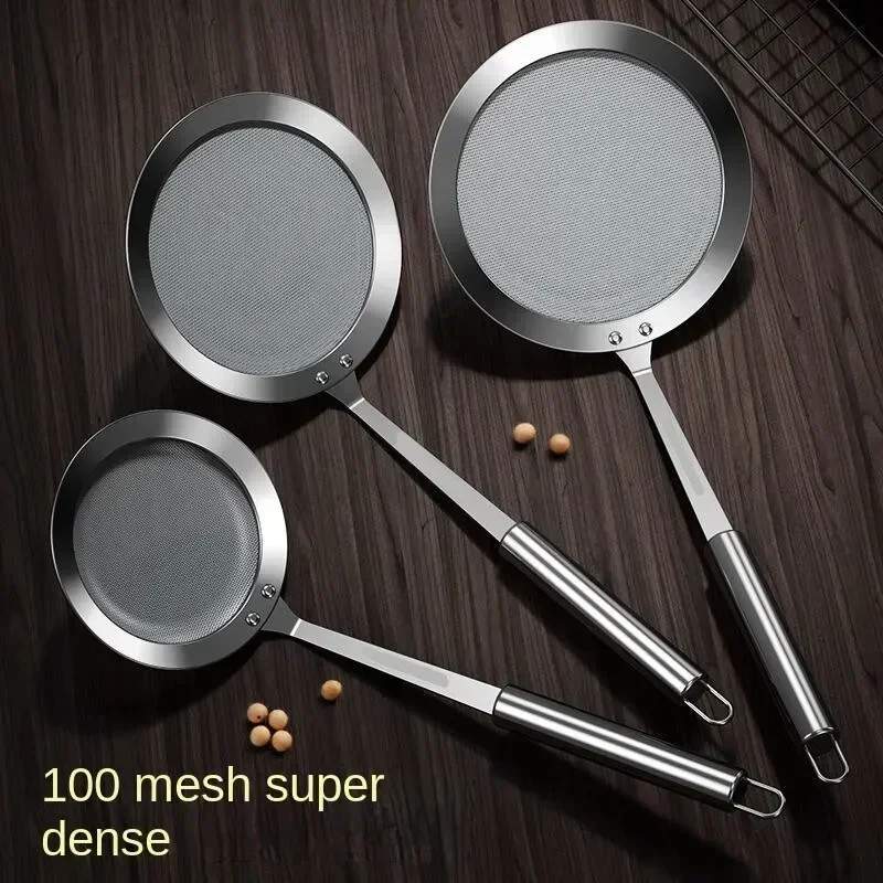 

Fine Mesh 304 Stainless Steel Strainer Sieve Juice Egg Filter Colanders Coffee Tea Vegtables Filtering Food Kitchen Accessories