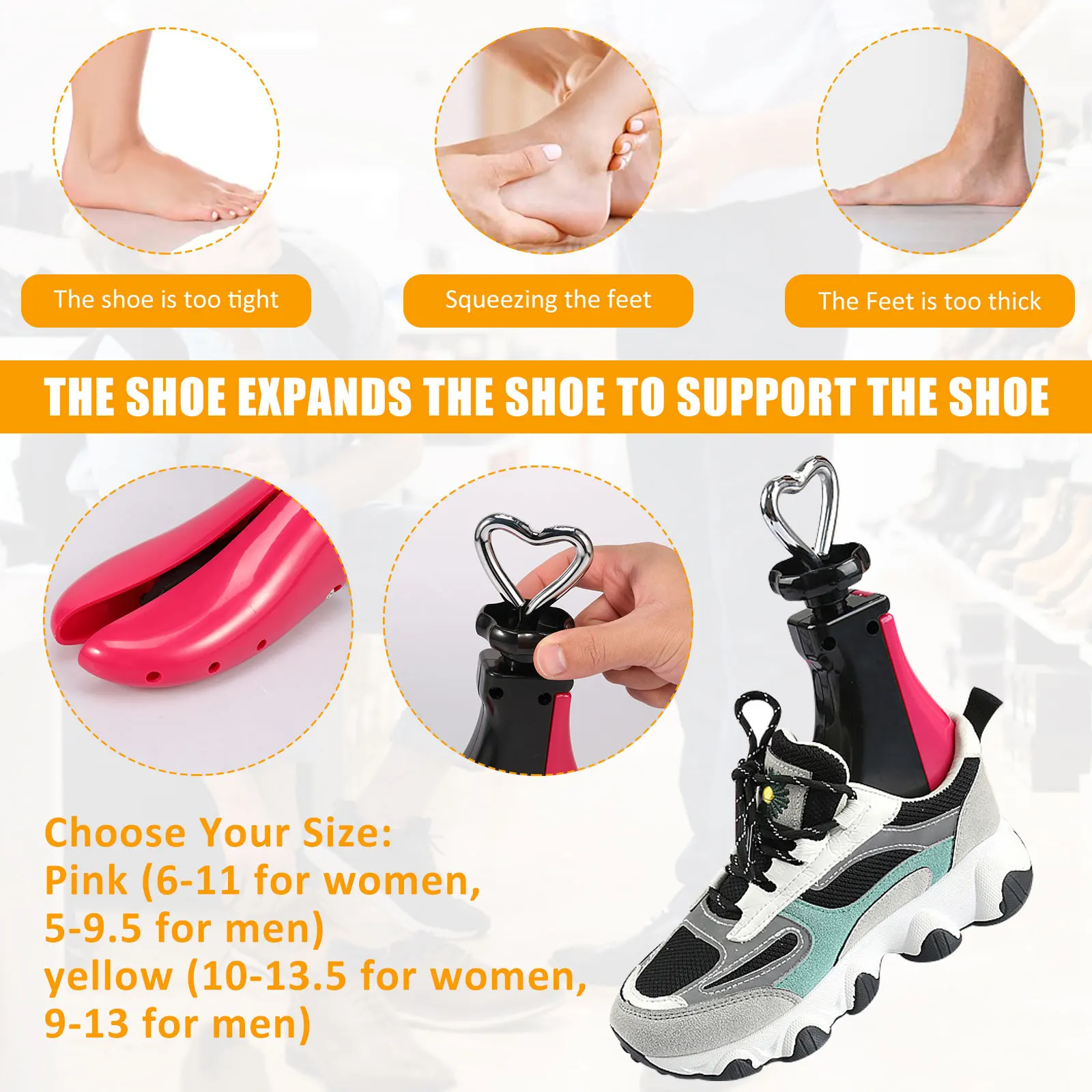 1/2Pcs Universal Shoe Stretcher Adjustable Boot Stretcher PC Sneaker Shoe Widener shoe stretcher