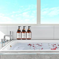 ขวดยาสระผมและครีมนวดขนาด500มล. ขวดใส่สบู่แชมพูพร้อมปั๊มภาชนะใส่ครีมอาบน้ำ3แพ็ค 3