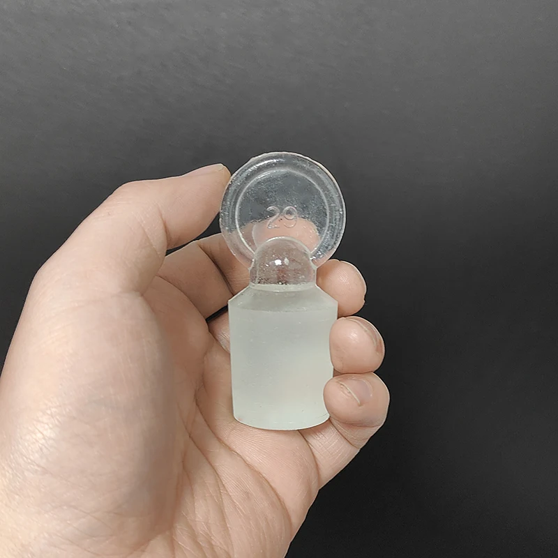 CHENGDU GLASSWARE Glass stopper, Glass solid plug, Joint 29/32, Solid plunger