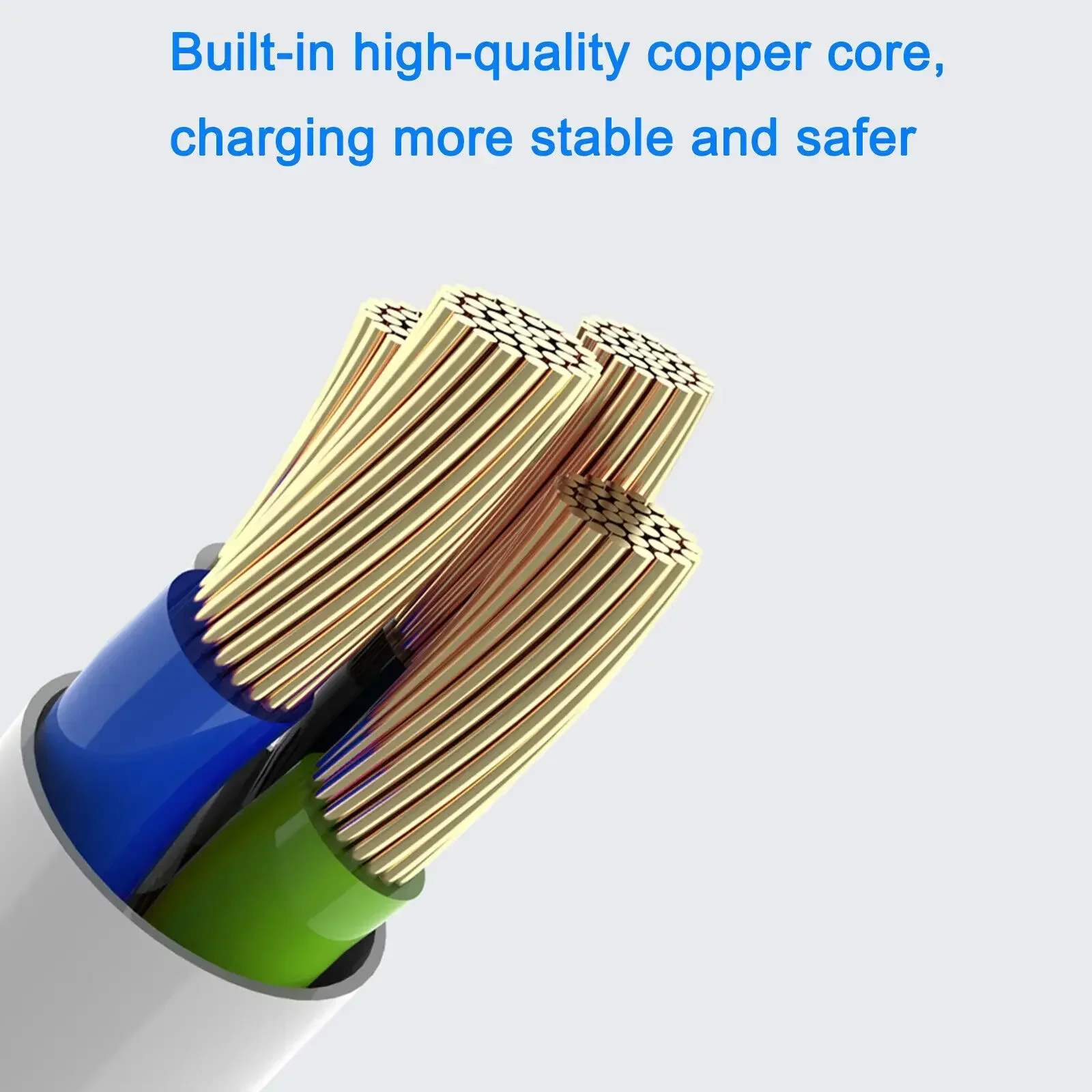 25ft/7.6m Weatherproof Charging Cable with Fast USB Charger for Outdoor Security Cameras