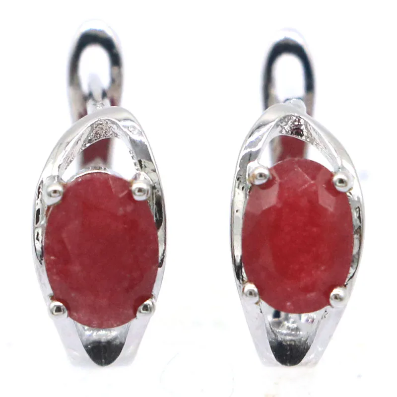 Buy 3 get 1 free 2g Customized 925 SOLID STERLING SILVER Earrings Lovely Real Blue Sapphire Ruby Emerald Fashion Jewelry Daily W