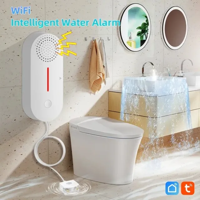 Tuya Smart Water Leak Sensor Water Overflow Level Detector Security Sound WiFi Alarm System Flood Leakage Sensor Remote Monitor 3