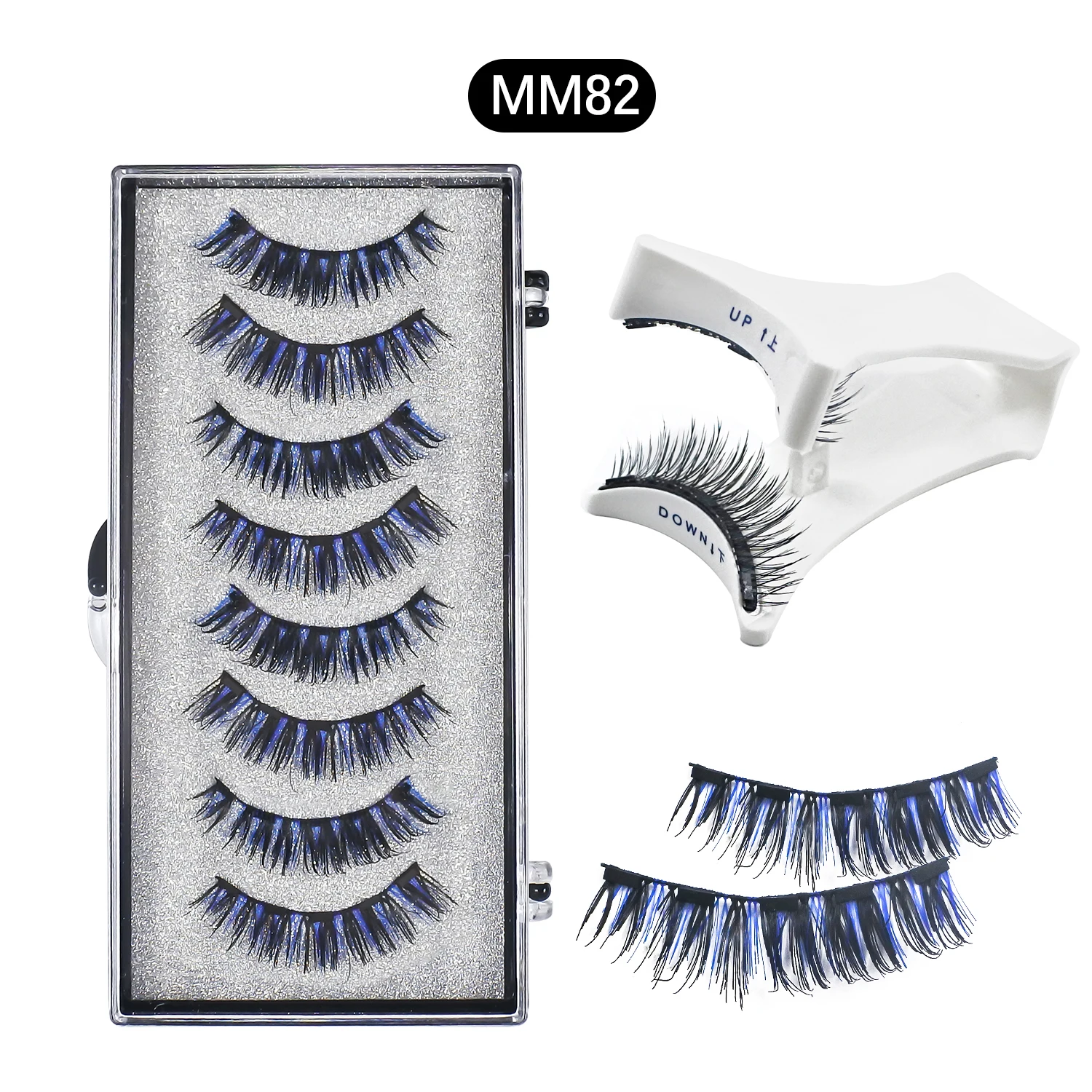 Makeup 5 Magnets Lashes 2 Pairs Per Box No Glue Needed Natual Magnetic Lashes with Applicator Reusable False Eyelashes