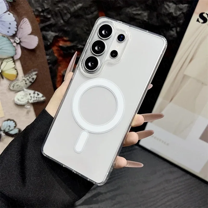 Premium Magsafe Magnetic Wireless Charging Acrylic Back Case Cover