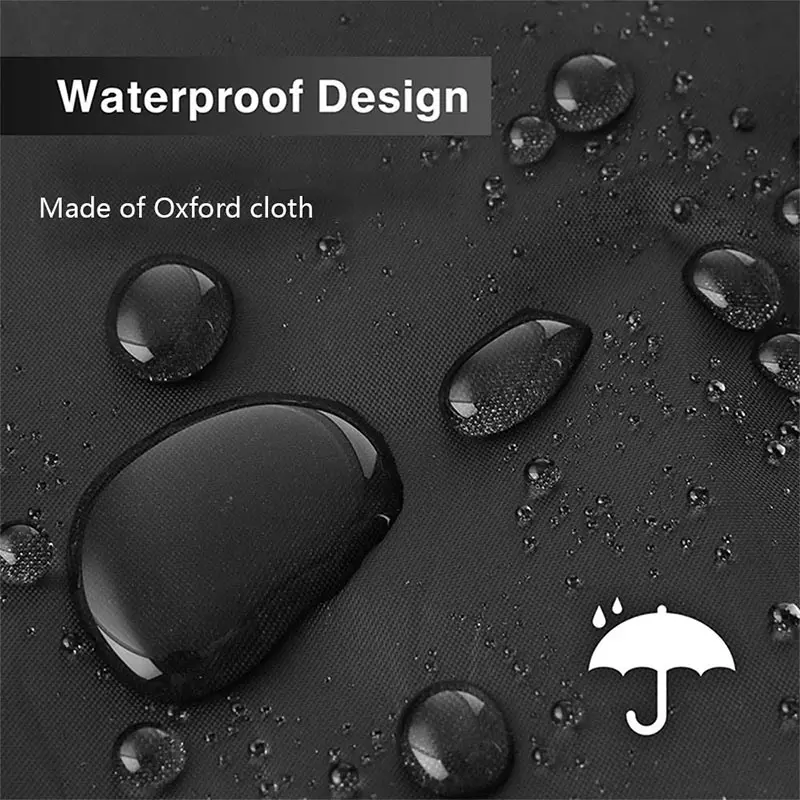 210D Outdoor Grey Waterproof BBQ Cover,Heavy Duty Protective Grill Cover Fire Pit Stove Round Gas Charcoal Electric BBQ Cover 6