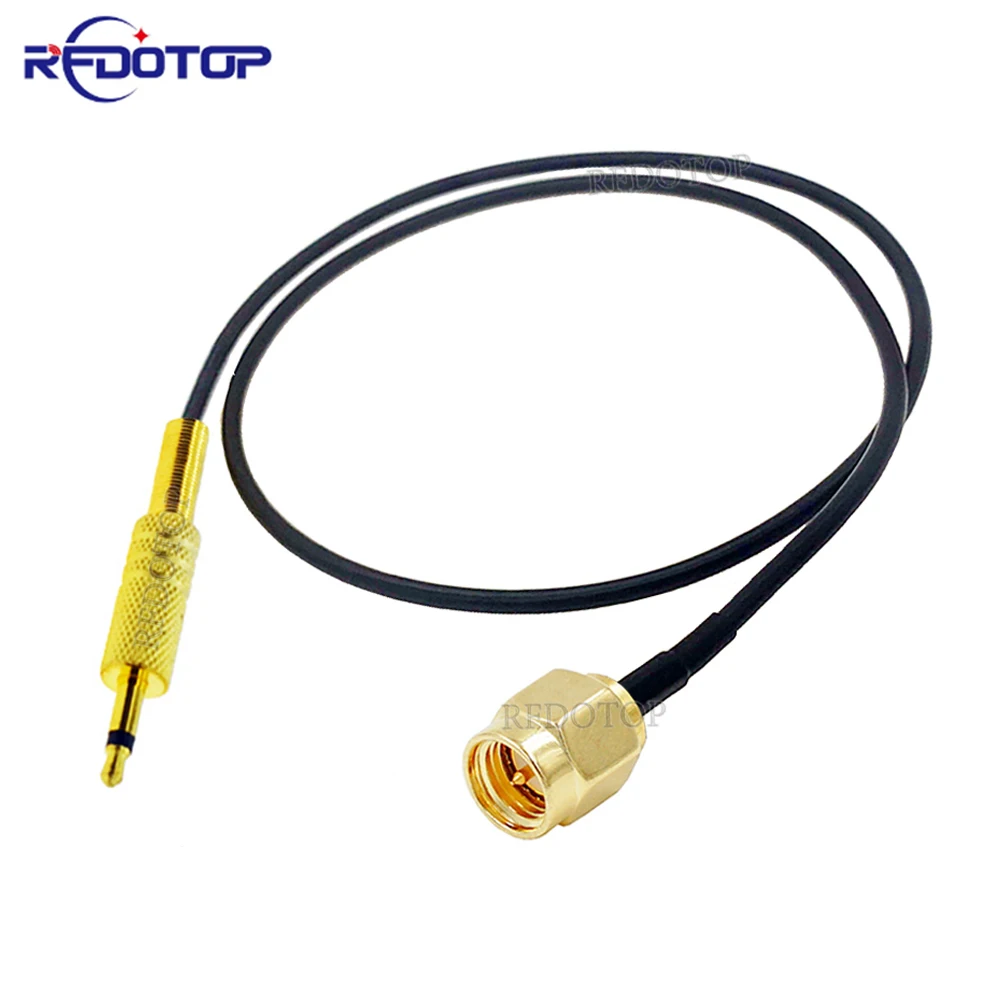 

1Pcs SMA Male to 3.5mm Mono 1/8" Male Plug for CCTV Camera Monitor Antenna Cord 50 Ohm RG174 Cable Pigtail RF Coaxial Jumper