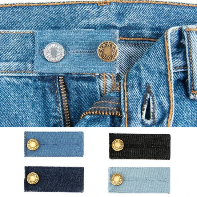 4pcs/set Pants Button Extender & Jeans Waist Extender Set With