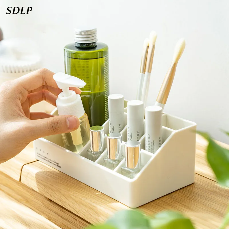 

Large Capacity Lipstick Box Storage Makeup Nail Polish Cosmetic Organizer Dressing Display Holder,Thickened PP Material