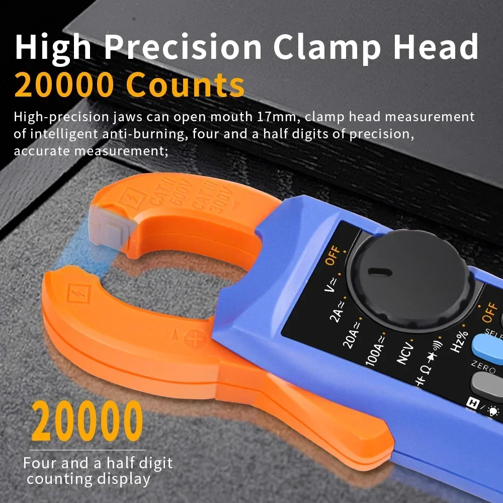 OWON CM2100 CM2100B 디지털 멀티미터 고정밀 20000 카운트 AC/DC 전류 클램프 테스터 True RMS VFC 다이오드 휴대용 전류계