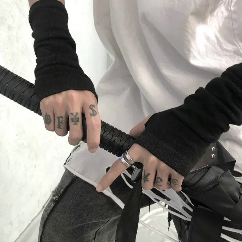 Cartoon Gloves Cosplay Gloves Cosplay Wrist Cuffs Anime Gloves Cosplay Ninja Mitten Oversleeve Man Women Fashion Sun Block Keep Warm Cuff Lolita Fingerless Arm Warmers