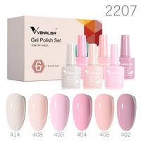 VENALISA Super Glossy Tempered Top Coat 6pcs/kit 7.5ml Nowipe Nail Gel Soak Off UV LED Gel Ultra Matt Effect Top Coat Varnish 2