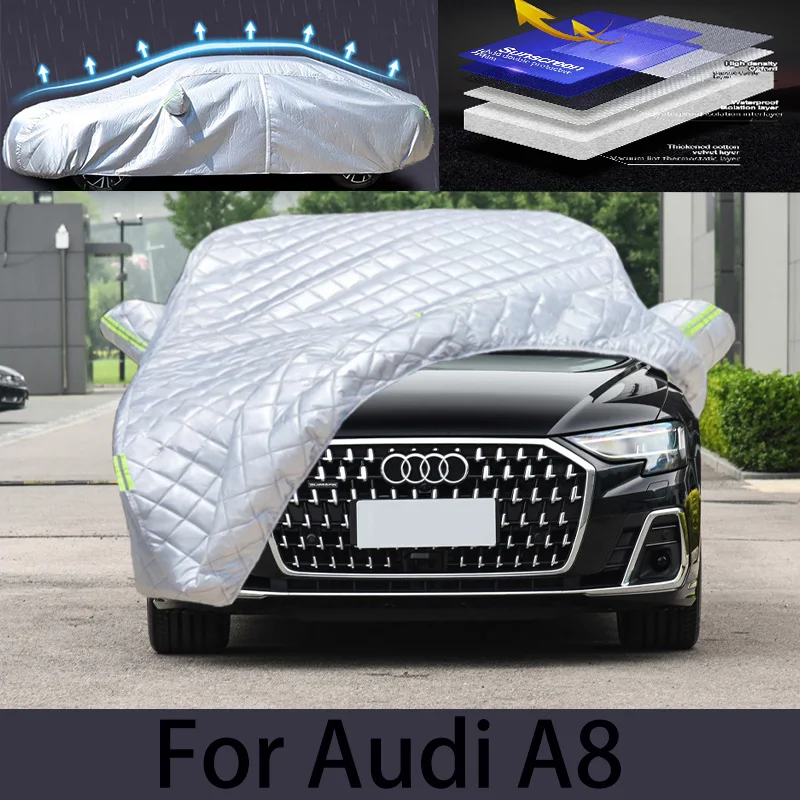 For Audi TT RS A8 Full Satin Stretch Car Cover Indoor Dust Scratch