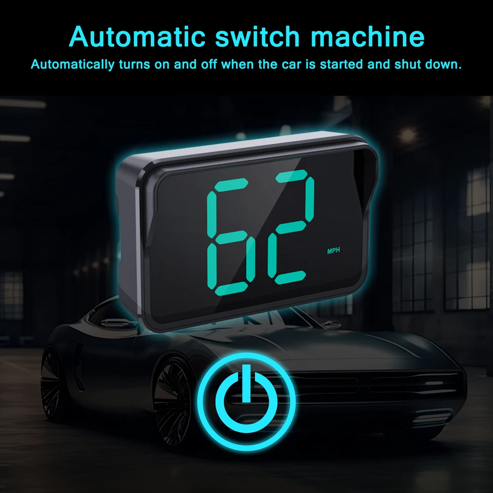 Car HUD GPS Head Up Display Digital Speedometer Universal Smart Overspeed Alarm Speed Meter For All Cars Electronic Accessories