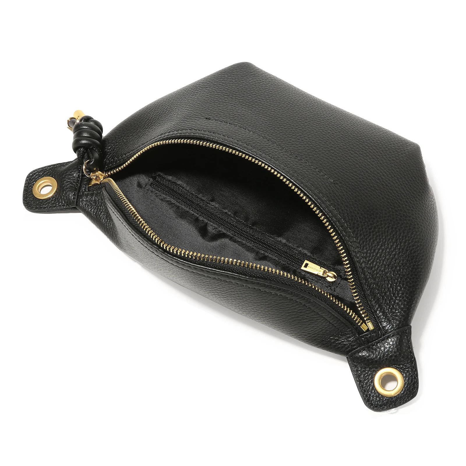 leather trapezium bag