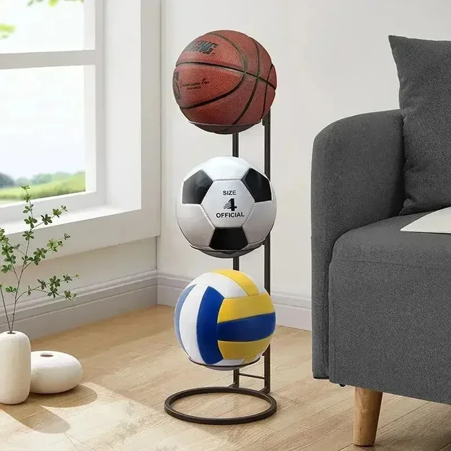 2/3/4/5Layers Basketball Storage Rack Indoor Children Balls Placed Rack Football Volleyball Basketball Holder Balls Metal Stand 4