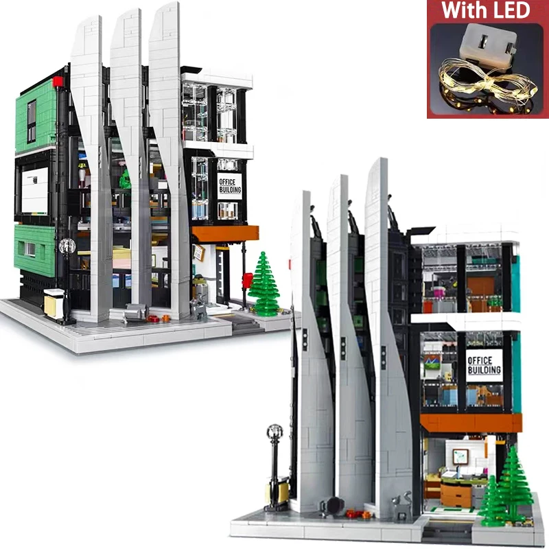 Street View Series Office Building Blocks Creative Expert City Office Building Giocattoli Modulari In Mattoni Per Regalo Di Compleanno Per Bambini Con