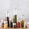 5PCS Mini Glass Bottles with Screw Caps  Aluminum Top Metal Lids 5-30ML Small Glass Sample Bottle Essential Oils Home Storage 6