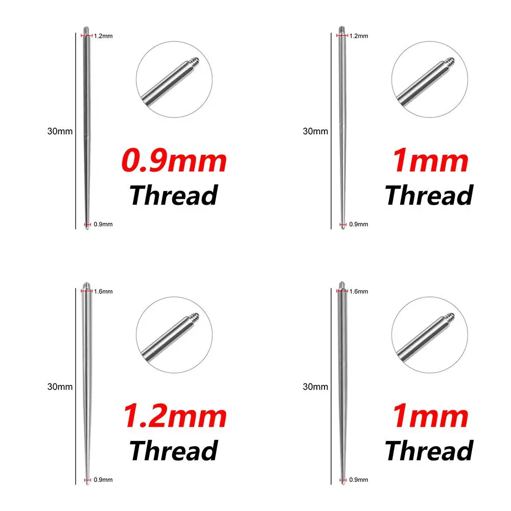 스테인레스 스틸 천공 가이드 로드 펑크 연결 핀, 내부 스레드, 전문 피어싱 도구