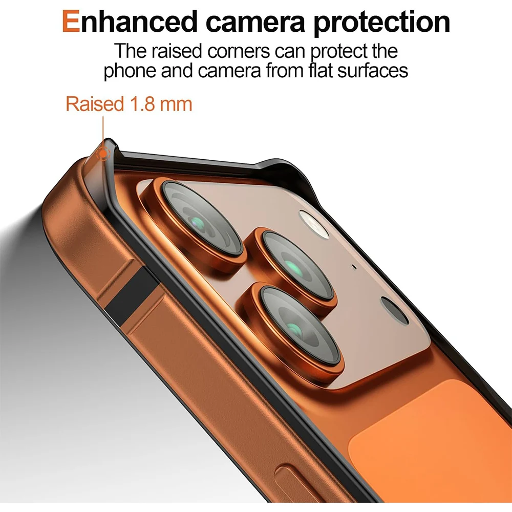 Cosmic Orange Aluminum Frame Bumper Case - Premium Phone Accessory
