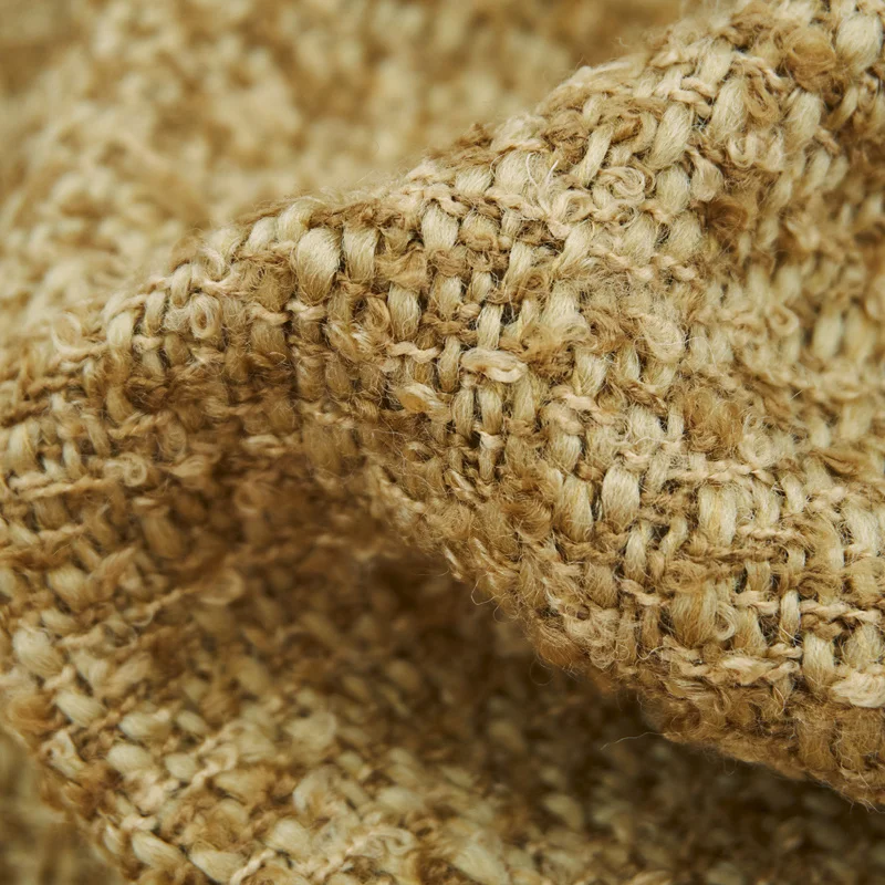 

2022 Fashion Khaki Wool Weave Tweed Fabric for Coat Telas Por Metro Tissus Au MÈTre Ткань Sewing 트위드 Tecido ツイード By The Yard Diy