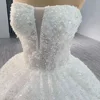 Jancember Gorgeous Chapel Train Ball Gown Wedding Dresses 2024 Elegant Strapless Beading Vintage Bridal Gown vestidos de novia 241036 6